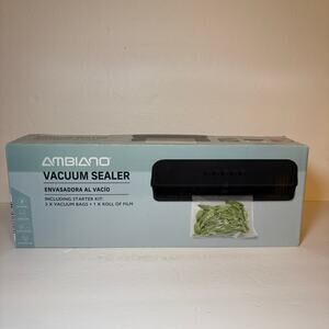Ambiano Vacuum Food Sealer Black - New Including Starter Kit w/ Bags & Film